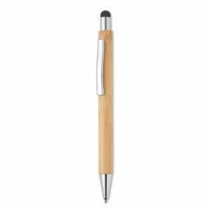 Bamboe stylus balpen