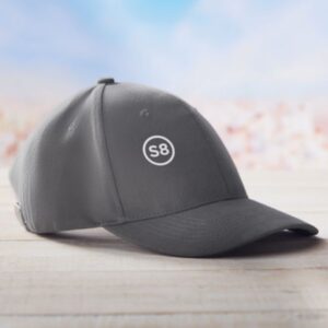 Baseball cap with logo NATUPRO 6 panel baseball cap in brushed cotton. With antique copper finish metal clips on adjustable strap closure. 6 stitched eyelets in matching colour. Size 7 1/4. Magnus Business Gifts anticipated on what society expects today: focus on corporate social responsibility.