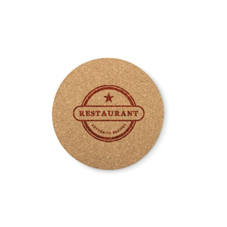 Wine accessoire with logo cork coaster BIERPON