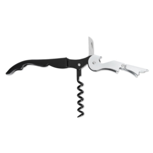 Wine accessoire with logo Bottle opener LUCY Stainless steel original waiter´s knife with double cork stand. Available color: Matt Silver, Black Dimensions: 12X1,5X1CM Width: 1.5 cm Length: 12 cm Height: 1 cm Volume: 0.074 cdm3 Gross Weight: 0.054 kg Net Weight: 0.047 kg Magnus Business Gifts is your partner for merchandising, gadgets or unique business gifts since 1967. Certified with Ecovadis gold!