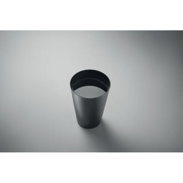 Cup with logo 300ml FESTA LARGE Reusable PP cup with logo with frosted finish. Capacity: 300 ml. Using reusable drinkware is a sustainable choice to help preventunnecessary waste. With throw away plastics becoming less popular, these reusable cups are the perfect solution to any event, party and festival. Available color: Transparent White, White, Black Dimensions: Ø7.5X10.5CM Height: 10.5 cm Diameter: 7.5 cm Volume: 0.061 cdm3 Gross Weight: 0.017 kg Net Weight: 0.015 kg Magnus Business Gifts is your partner for merchandising, gadgets or unique business gifts since 1967. Certified with Ecovadis gold!