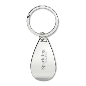 Gadget with logo Key ring HANDY Metal key ring with logo with bottle opener. With this Key ring you can open any bottle wherever you are. Available color: Shiny Silver Dimensions: 8,5X2,9X0,9 CM Width: 2.9 cm Length: 8.5 cm Height: 0.9 cm Volume: 0.054 cdm3 Gross Weight: 0.035 kg Net Weight: 0.026 kg Magnus Business Gifts is your partner for merchandising, gadgets or unique business gifts since 1967. Certified with Ecovadis gold!