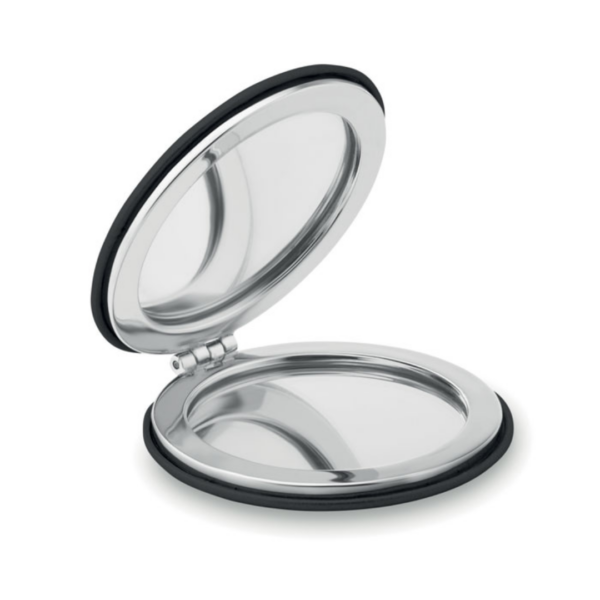 Gadget with logo Mirror GLOW ROUND Double mirror with logo with magnetic closure in round shape with PU cover. Available color: White, Black Dimensions: Ø6X0.5CM Height: 0.5 cm Diameter: 6 cm Volume: 0.112 cdm3 Gross Weight: 0.053 kg Net Weight: 0.037 kg Magnus Business Gifts is your partner for merchandising, gadgets or unique business gifts since 1967. Certified with Ecovadis gold!