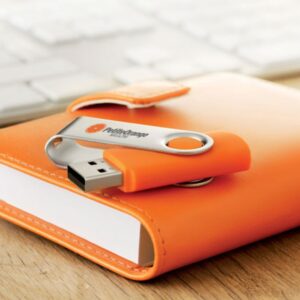 USB gadget with logo USB Stick TECHMATE PENDRIVE USB gadget with logo 16GB USB flash drive with protective metal cover. Rotate the cover and connect to USB port to start using it. Available colors: Orange, Black, Blue, Red, White, Grey, Yellow, Turquoise, Violet, Royal Blue, Fuchsia, Lime Dimensions: 55X19X10 MM Width: 1.9 cm Length: 5.5 cm Height: 1 cm Volume: 0.082 cdm3 Gross Weight: 0.021 kg Net Weight: 0.018 kg Depending on the surface we can use embroidery, engraving, 360° imprint or screen print.
