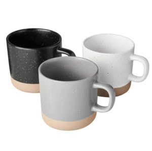 Mug with logo Pascal. Mug with logo made out of ceramic with unglazed bottom. Volume capacity 360 ml. Dishwasher safe (at least 125 washing cycles) We use different printing techniques to add your logo. Depending on the surface we can use embroidery, engraving, 360° imprint or screen print.