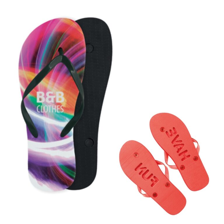 Double layer beach slippers with logo