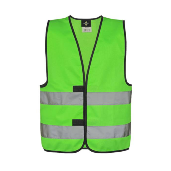 Safety vest with Logo Kids - Certified according to EN 17353:2020 Type AB3 - Two 5 cm wide reflective stripes all around the body - Adjustable size with two hook and loop fasteners Sizes: XXS = 3 - 4 years / XS = 3 - 6 years / S = 7 - 12 years Available color: Neon Green, Orange, Yellow, Neon Pink Magnus Business Gifts is your partner for merchandising, gadgets or unique business gifts since 1967. Certified with Ecovadis gold!