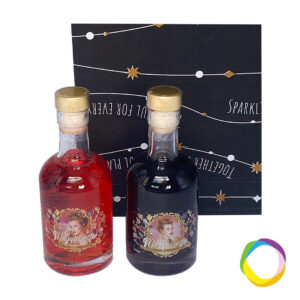 Apéro box Marquisette Delicious Apéro box, alcoholic or non-alcoholic, thoroughly Belgian.  Marquisette Amaro premium non-alcoholic spritz based on orange peel, gentian root and herbs. Delicious on the rocks or in combination with a mild tonic or fruit juice! Her variant with alcohol is based on an ancient recipe: This liqueur was the favorite drink at the French court of Louis XVI, especially of Marie Antoinette, the last Queen of France (1755 -1793). Today our Marquisette can be drunk as an aperitif "on the rocks" or mixed with a soft tonic and is also a perfect digestif. The nut liqueur has an alcohol content of 18%. both bottles have a capacity of 20cl. Magnus Business Gifts is your partner for merchandising, gadgets or unique business gifts since 1967. Certified with Ecovadis gold!