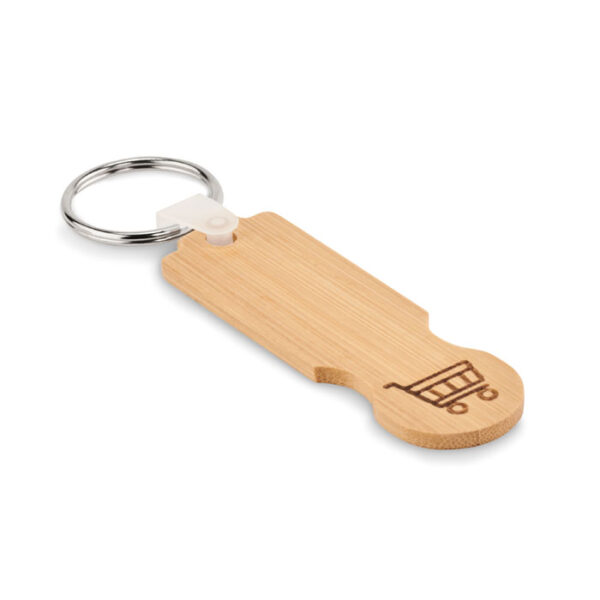 Bamboo euro token key ring