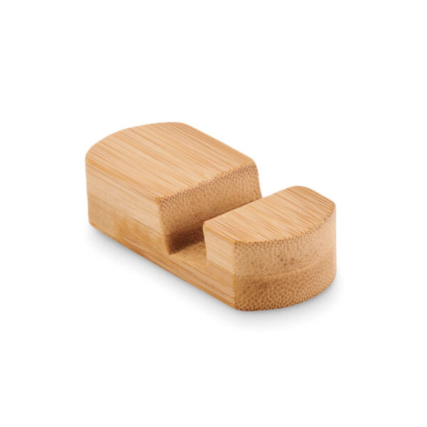 Mini bamboo phone stand