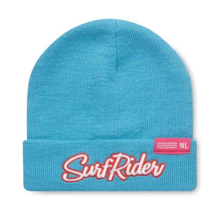 Cuff beanie with logo 2 layers