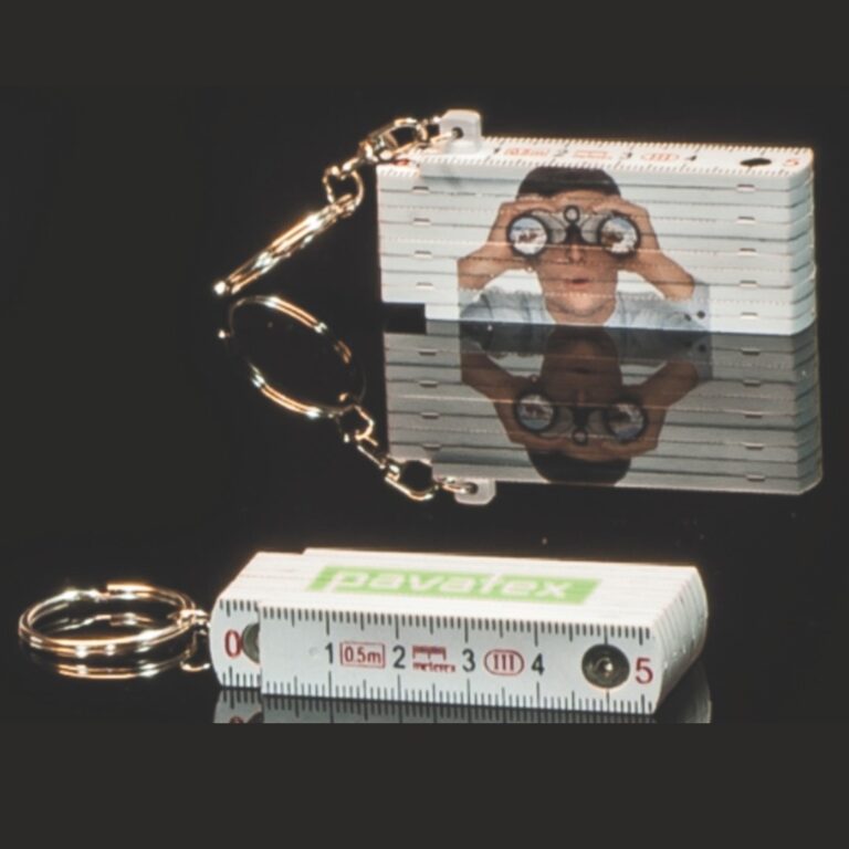 Mini Folding Ruler Key Ring with logo