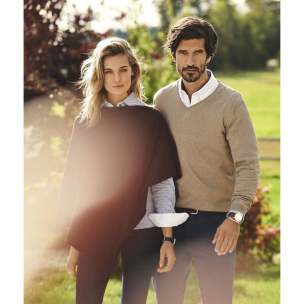 V-Neck Sweater with logo Introducing our premium men's V-neck sweater, expertly crafted for the modern gentleman who values both style and quality. Made from luxurious Baruffa merino wool, this sweater exudes sophistication and comfort, making it a versatile addition to any wardrobe. Our V-neck sweater is a testament to superior craftsmanship and attention to detail. Made from fine Baruffa merino wool, it offers unparalleled softness and warmth, ensuring you stay cozy and stylish no matter the occasion. The double-fold single stitching at the neck provides added durability and a clean polished finish. The 1 x 1 rib at the hem and sleeves adds a touch of texture and dimension to the design. Whether you're dressing up for a business meeting or enjoying a casual outing with friends, this sweater strikes the perfect balance between comfort and sophistication. With your logo prominently displayed on the chest, you can showcase your brand with pride while adding a personal touch to your attire. Magnus Business Gifts is your partner for merchandising, gadgets or unique business gifts since 1967. Certified with Ecovadis gold!