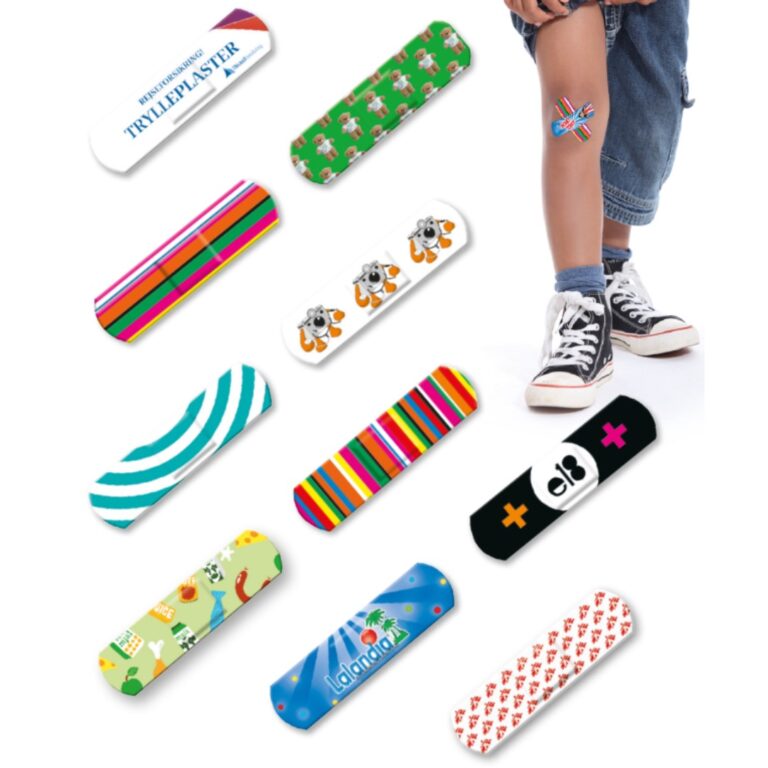 Plasters with logo