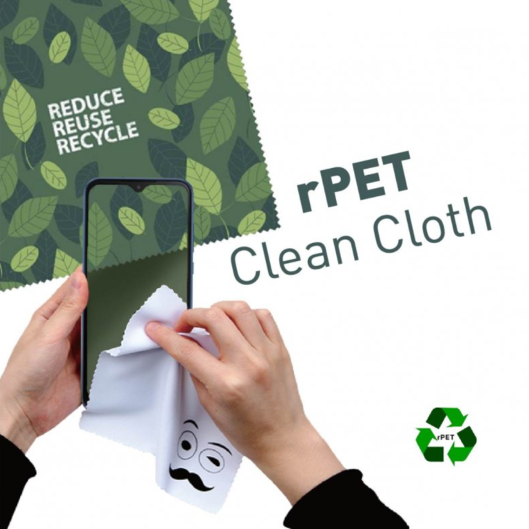 Full colour RPET cleaning cloth (15x15cm)