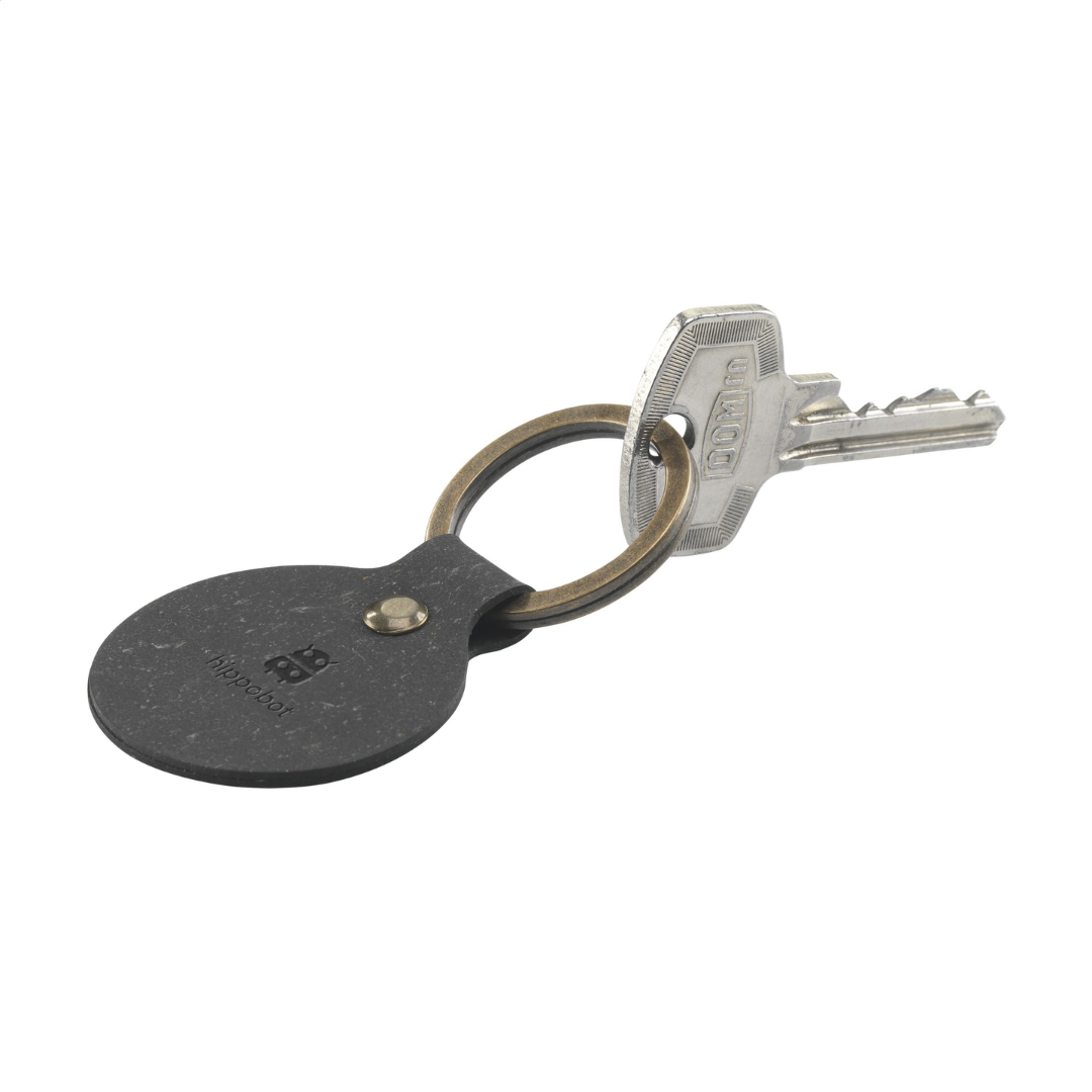 Recycled Leather Keyring Round - Image 7